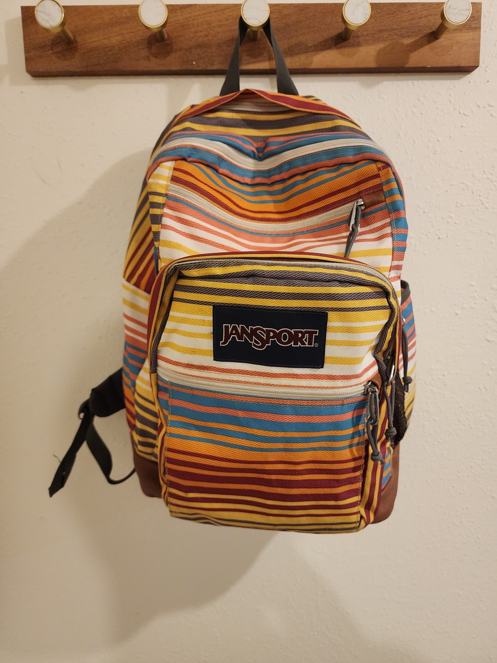 JanSport Multicolor Striped  Backpack